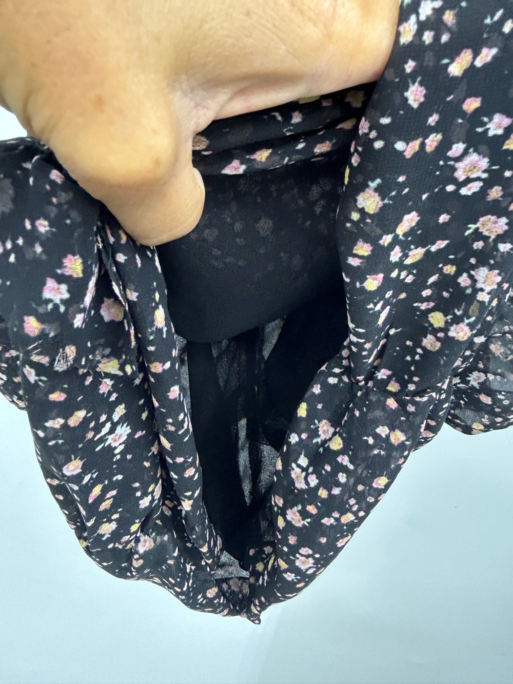 All Saints Black Floral Sleeveless Dress Size 0 - Picture 4 of 12